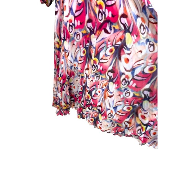 Marciano Wonderland Maxi Dress Pink Size 6 Chiffon Glam Beach Vacation Bohemian - Picture 10 of 16